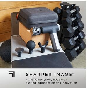 Massager Sharper Image Black Pro+ Power Percussion Pro+ Hot & Cold NIB